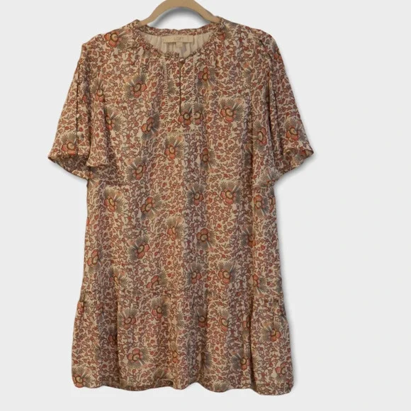 LOFT Flowerbud Button Sleeve Dress Size XS EUC - Picture 3 of 8